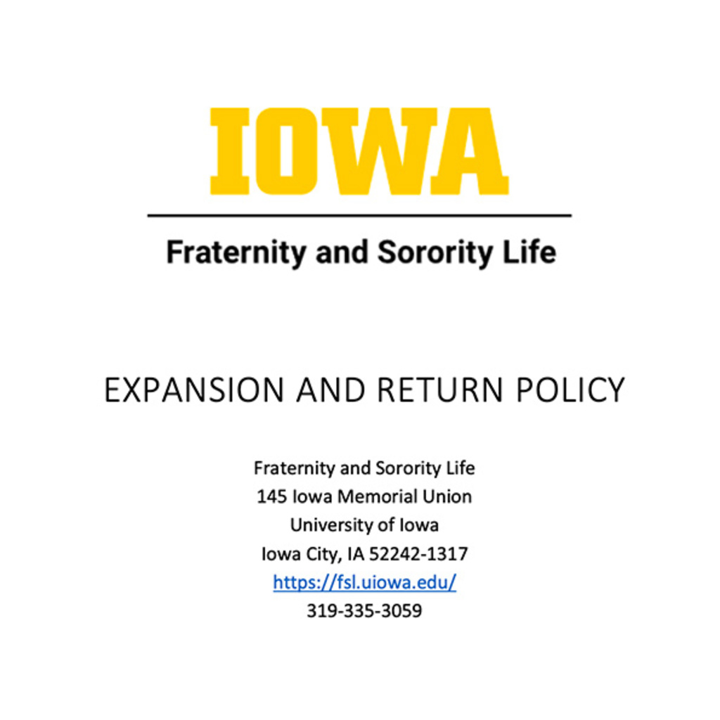 fraternity and sorority life expansion policy