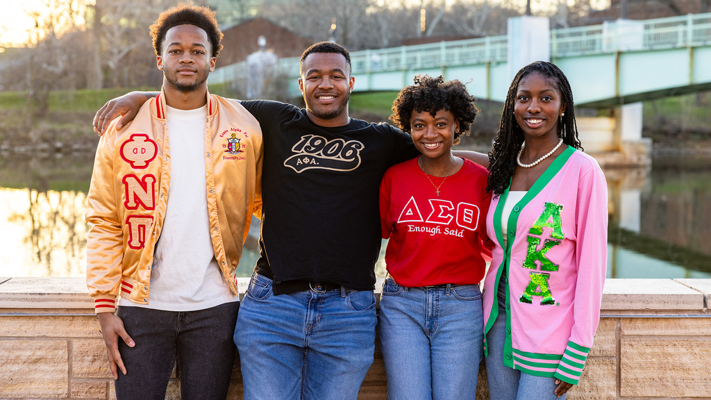 image of students near iowa river